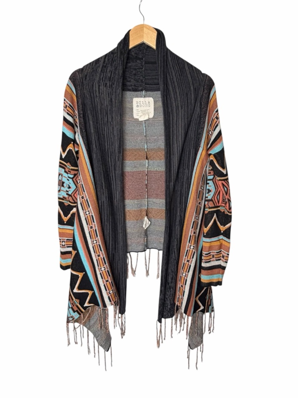 BILLABONG OPEN FRONT CARDIGAN SWEATER SIZE LARGE - Picture 2 of 11